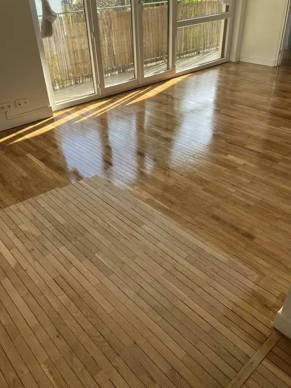 Parquet après vitrification à Vaucresson